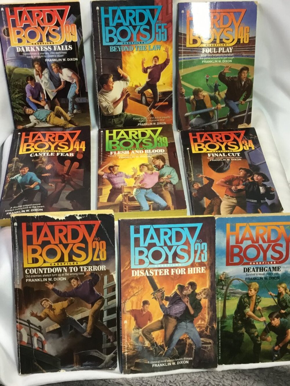 LOT OF 9: The Hardy Boys PAPERBACK BOOK Franklin W. Dixon 1987-1994